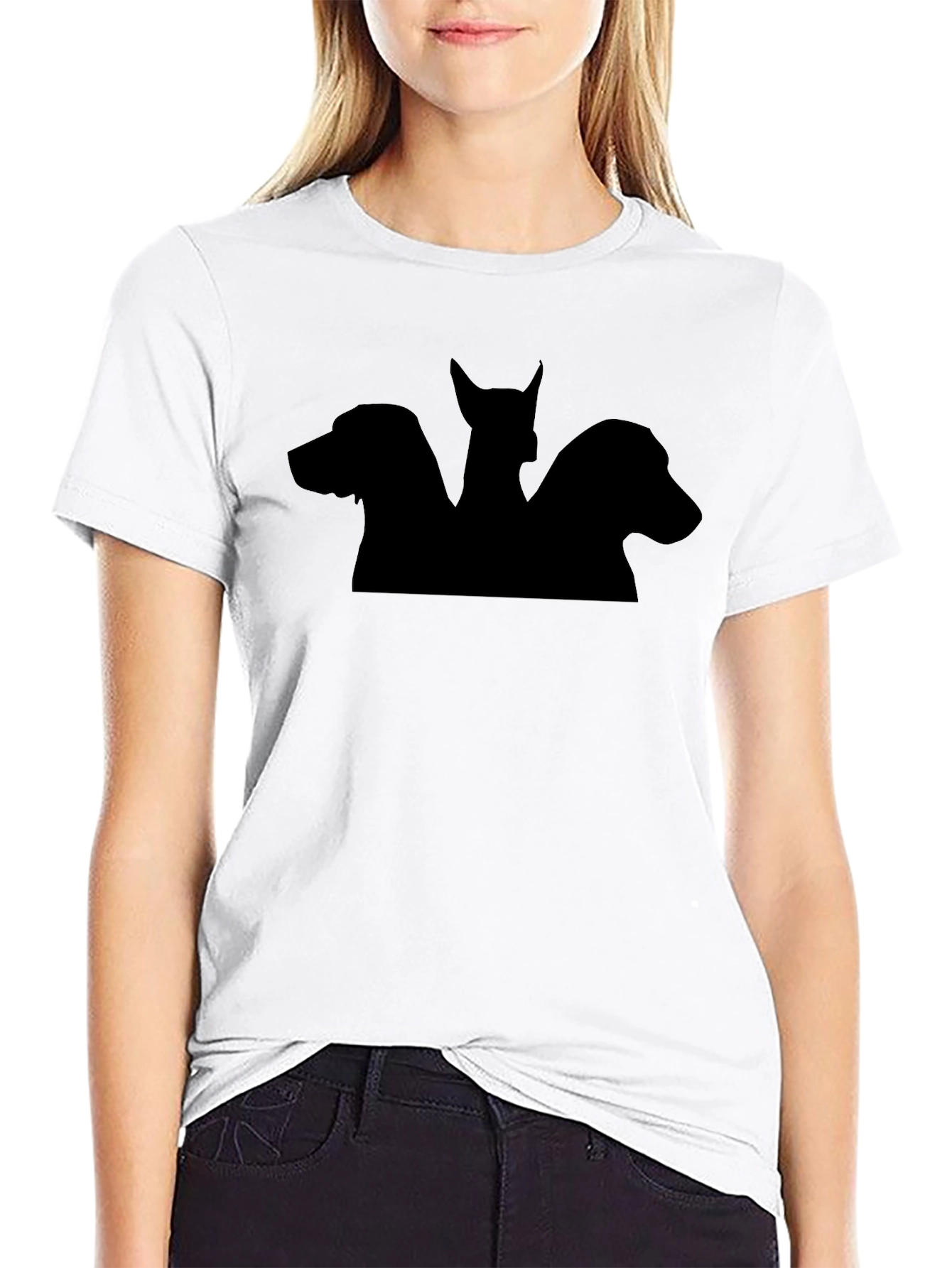 Cerberus Silhouette Graphic Black T-Shirt