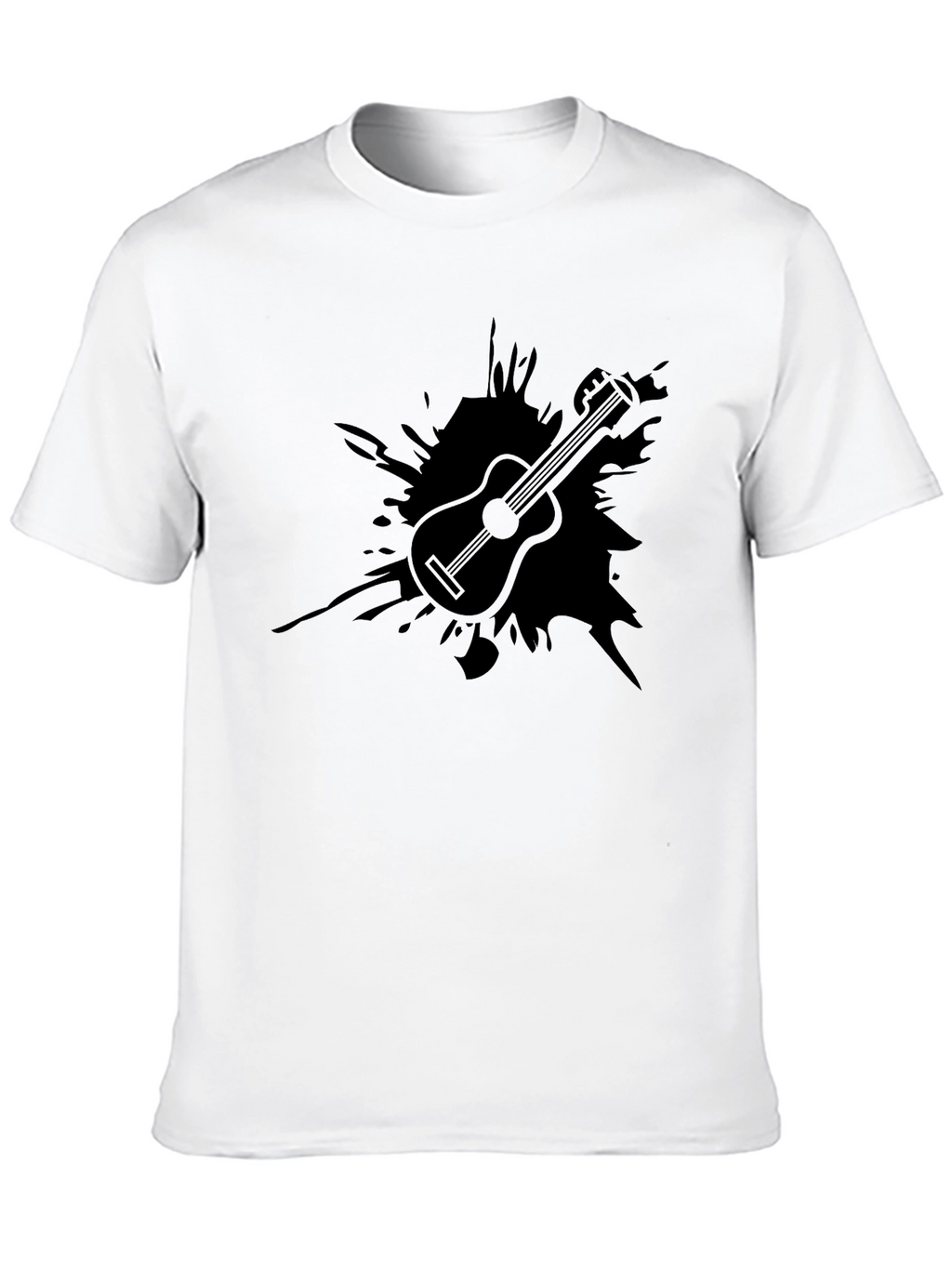 Guitar Splash T-Shirt - Black Graphic Tee
