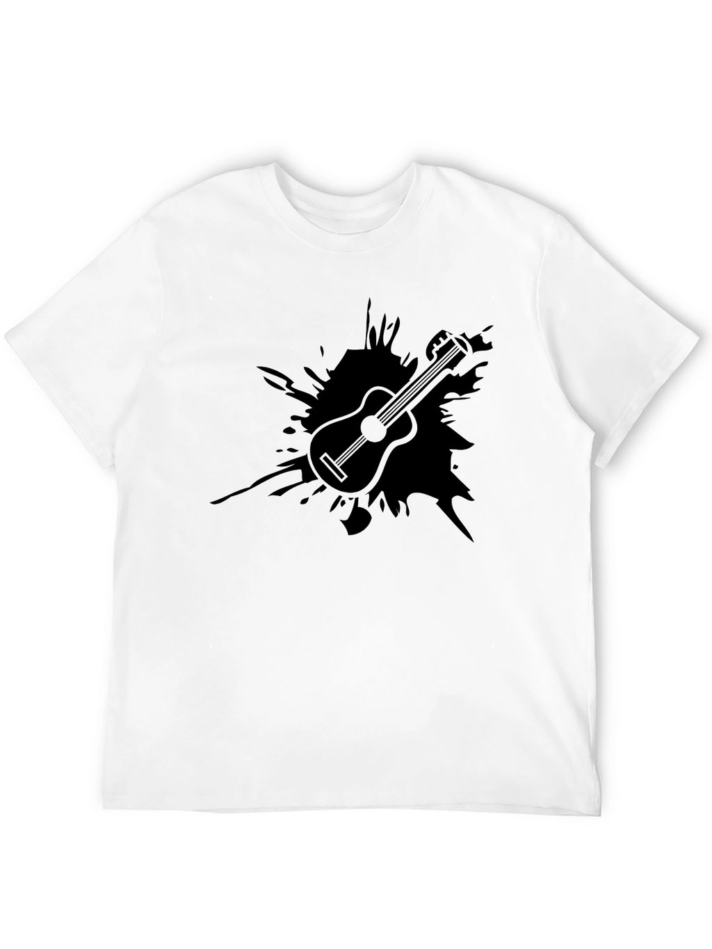 Guitar Splash T-Shirt - Black Graphic Tee
