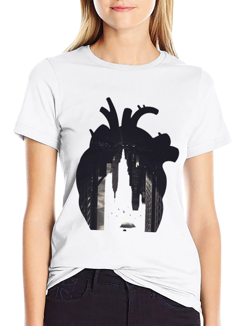 City Heart Graphic Tee - Black