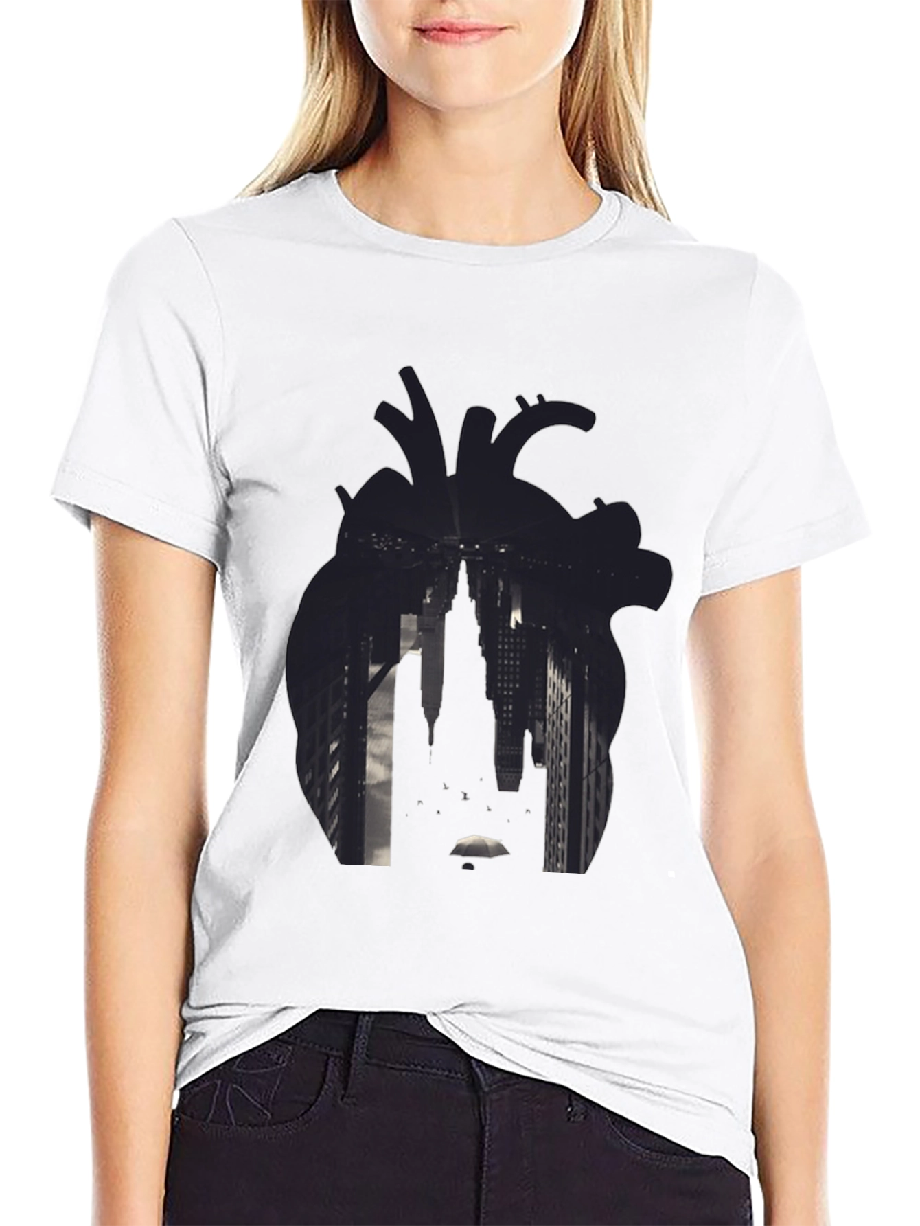 City Heart Graphic Tee - Black