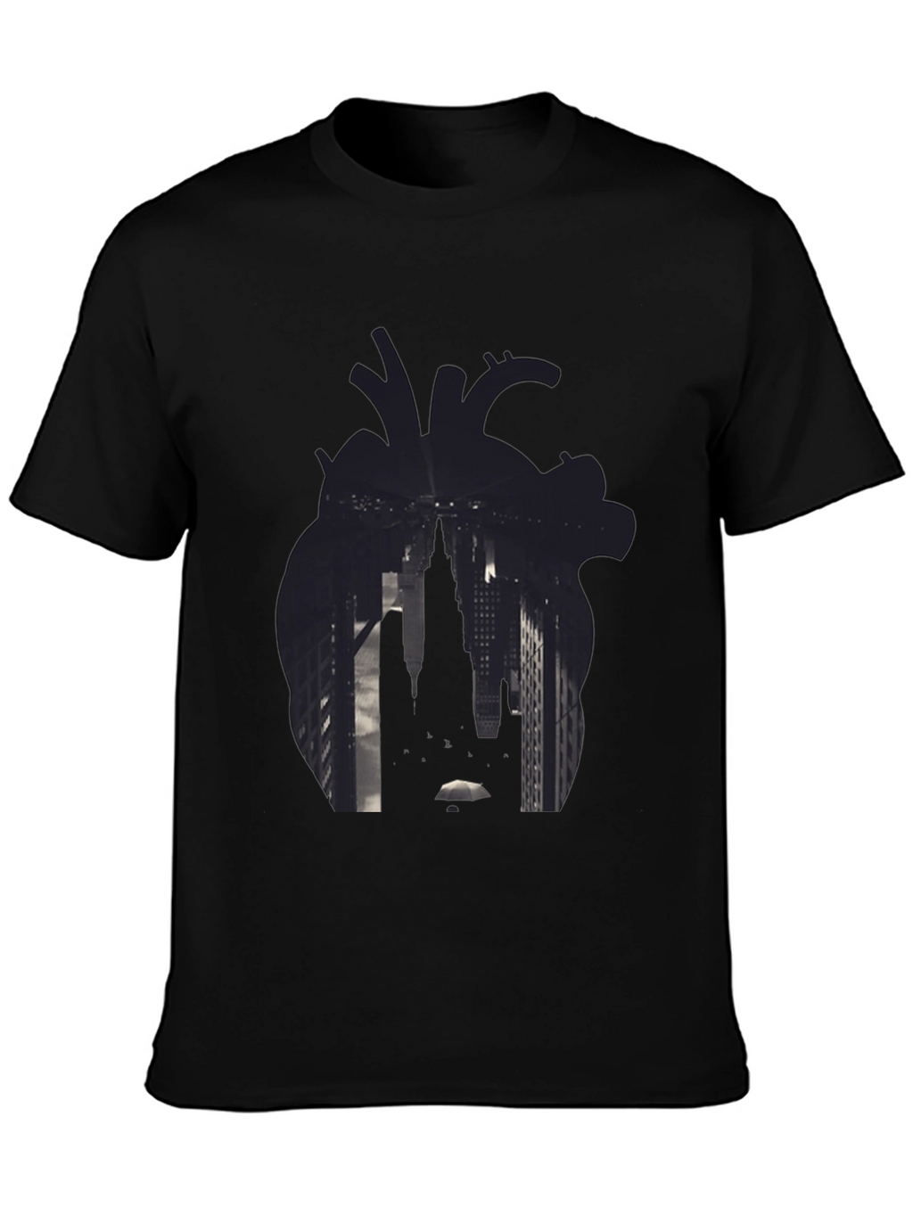 City Heart Graphic Tee - Black