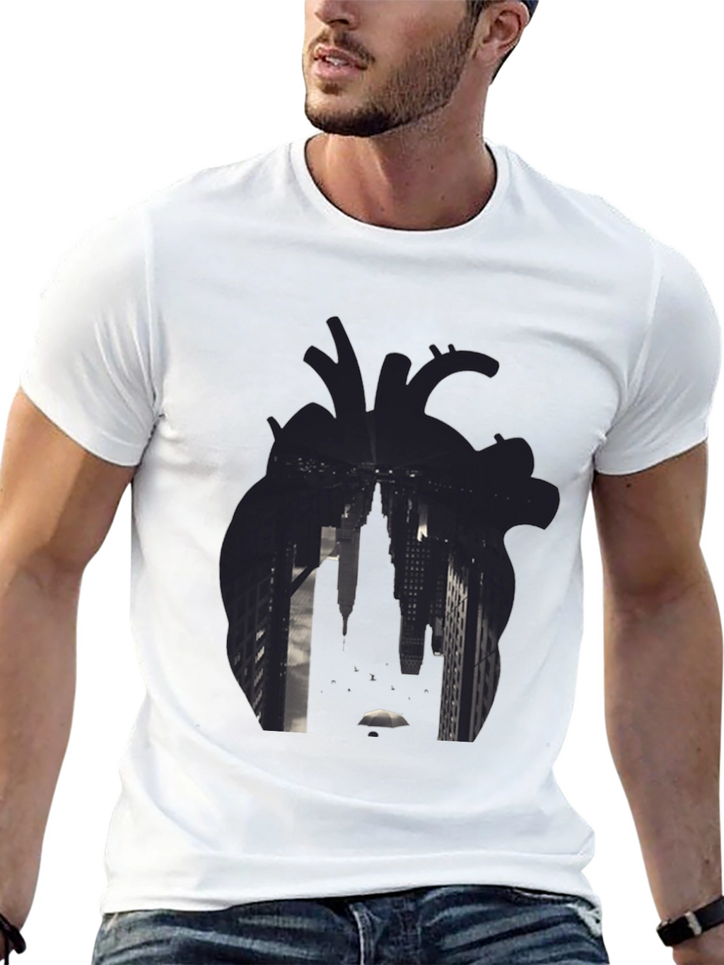 City Heart Graphic Tee - Black