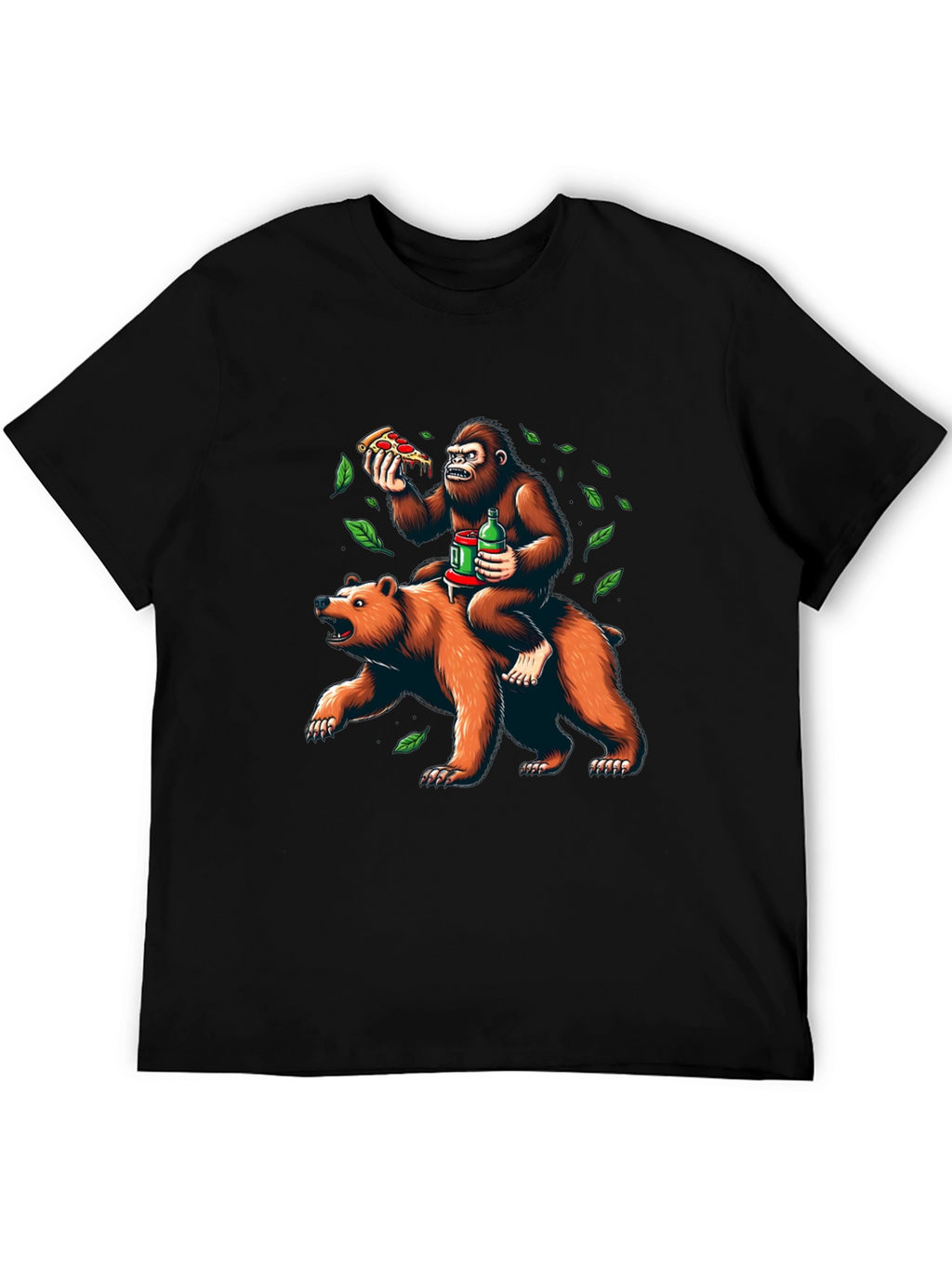 Bear & Gorilla Pizza Party Tee
