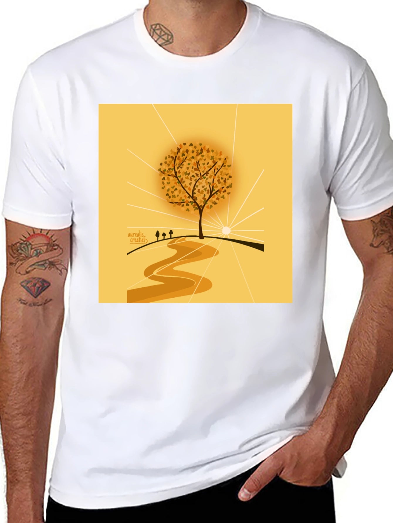 Nature Inspired Graphic Tee - Artistic Tree Design