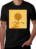 Nature Inspired Graphic Tee - Artistic Tree Design