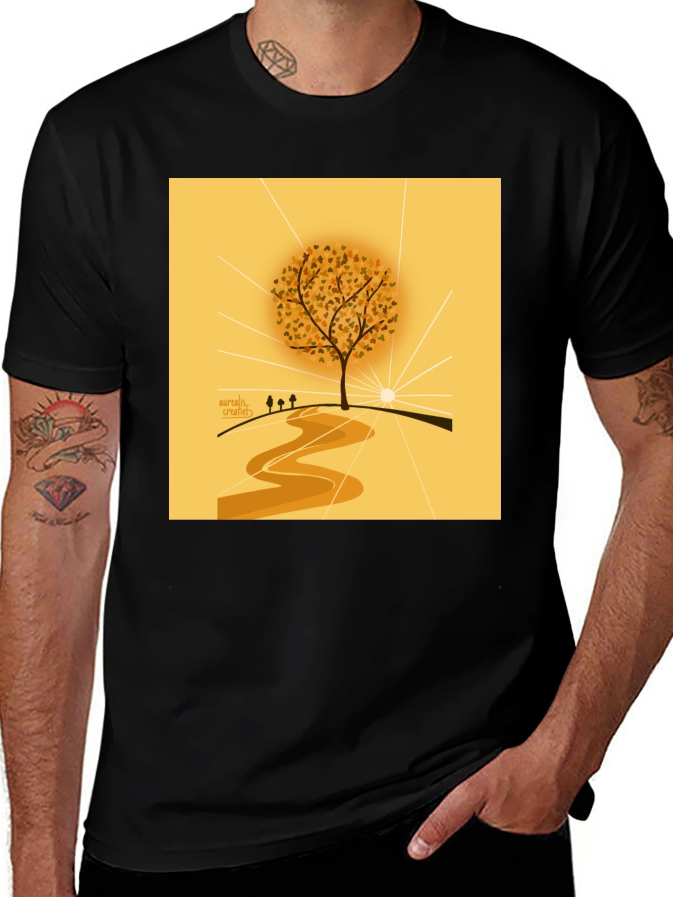 Nature Inspired Graphic Tee - Artistic Tree Design