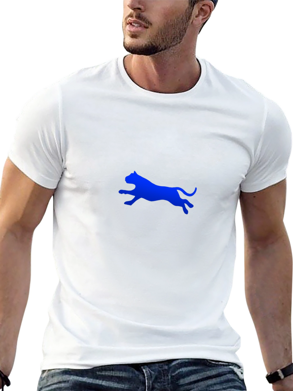 Blue Panther Graphic Tee - Stylish Black T-Shirt
