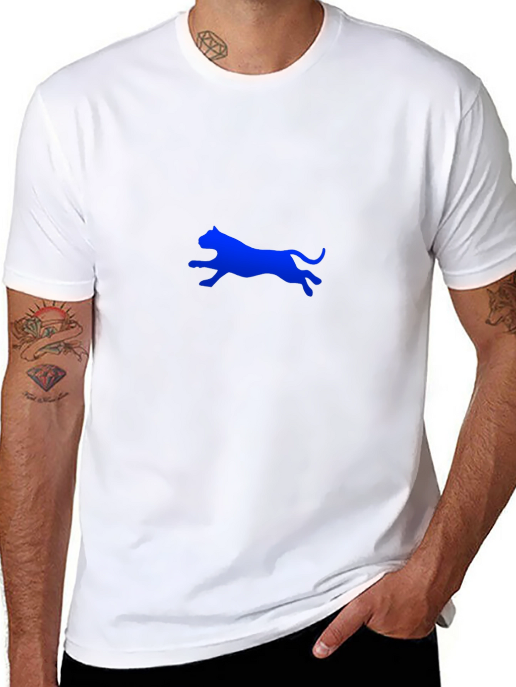 Blue Panther Graphic Tee - Stylish Black T-Shirt