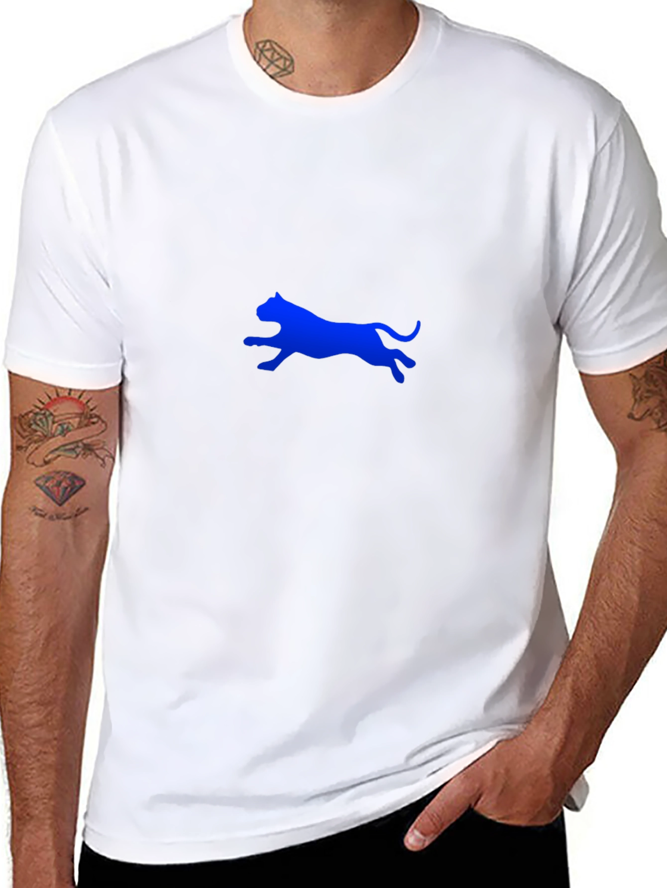 Blue Panther Graphic Tee - Stylish Black T-Shirt