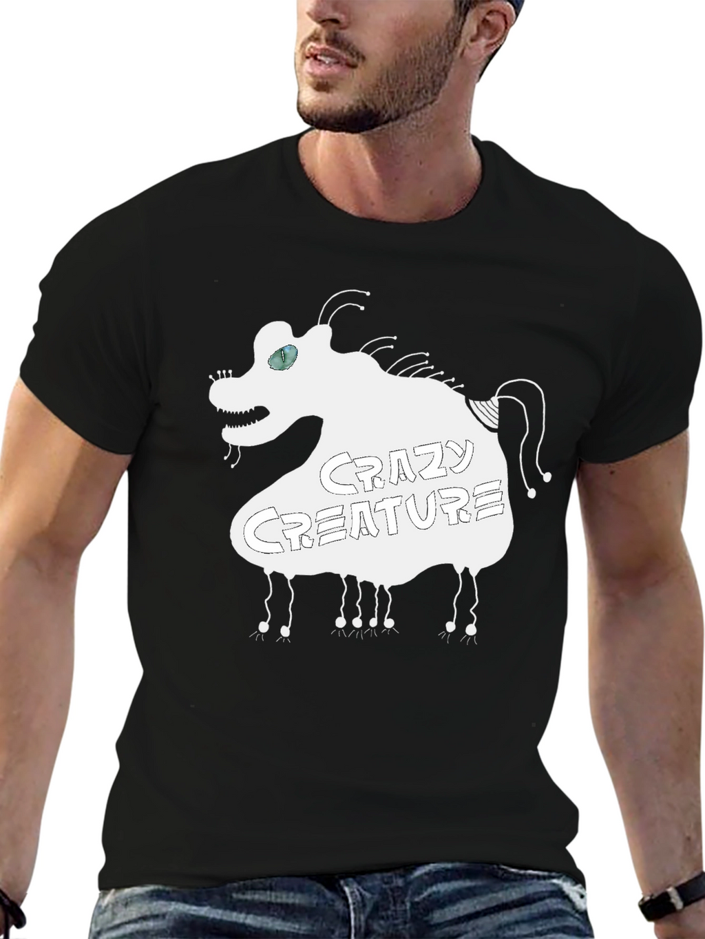 Crazy Creature Graphic T-Shirt - Unique Design
