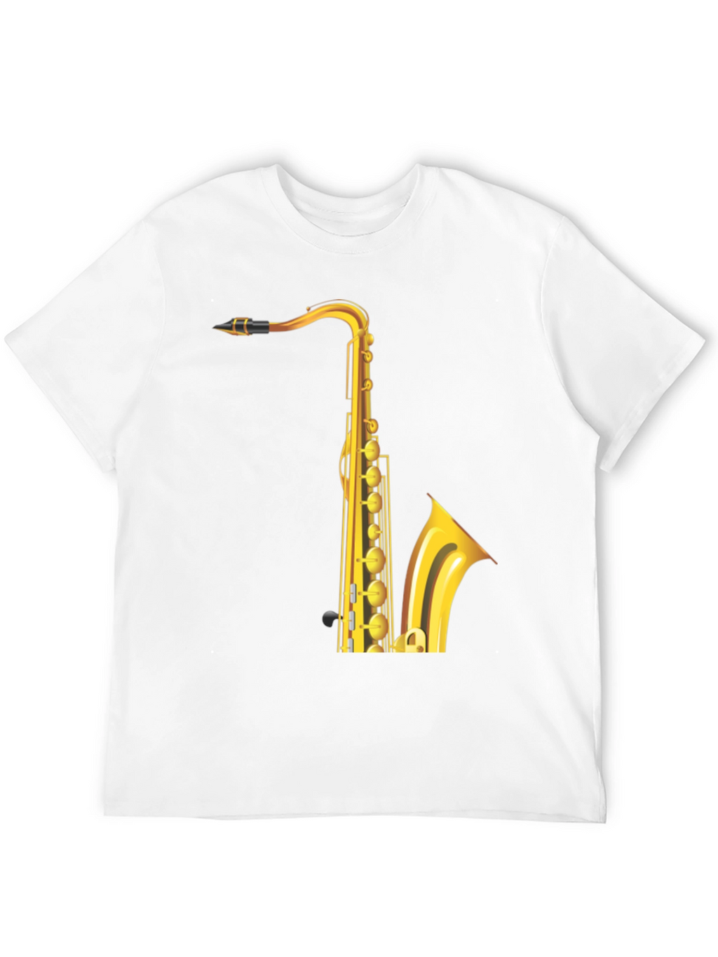 Saxophone Graphic Tee - Black Cotton Blend