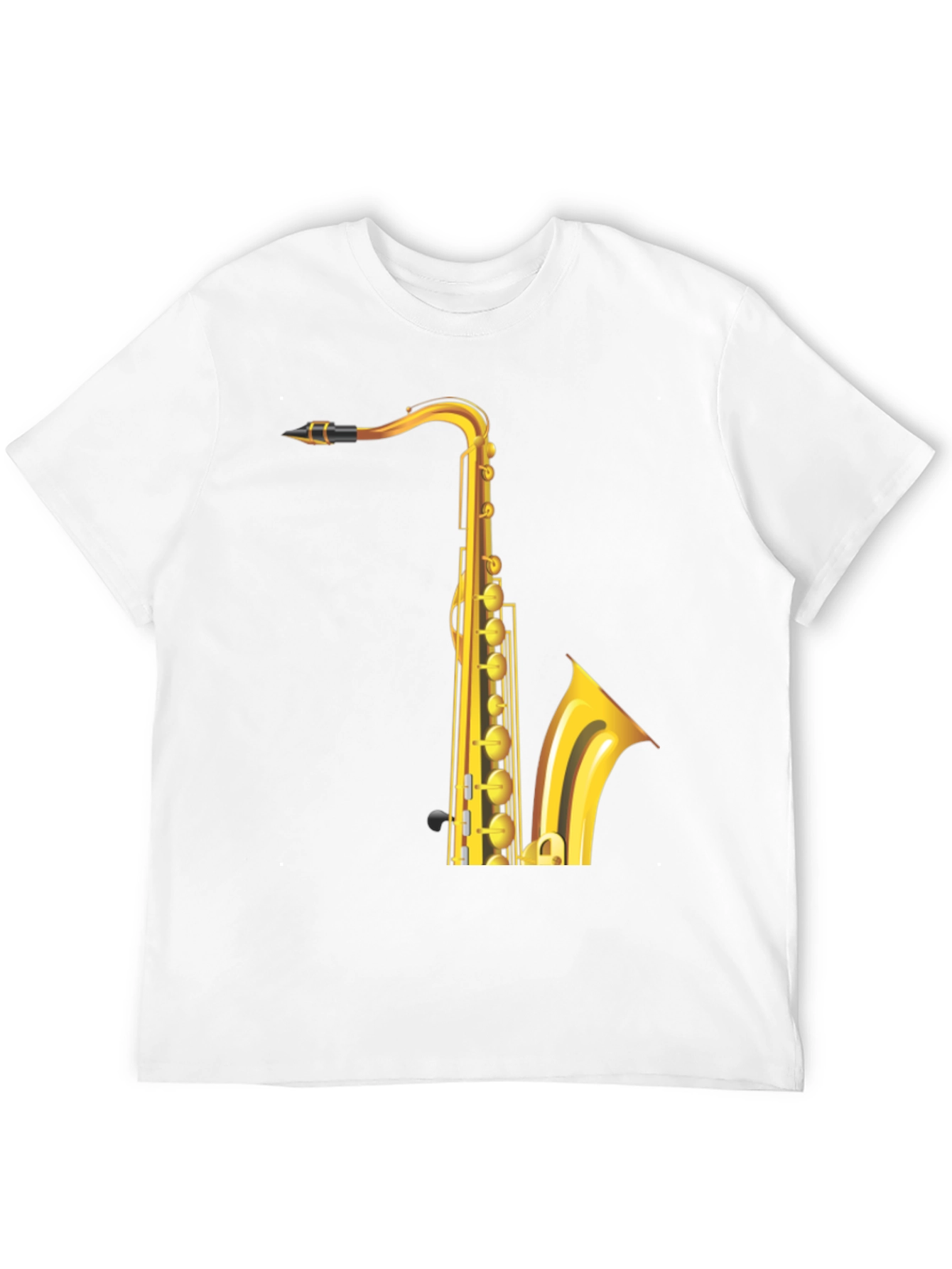 Saxophone Graphic Tee - Black Cotton Blend