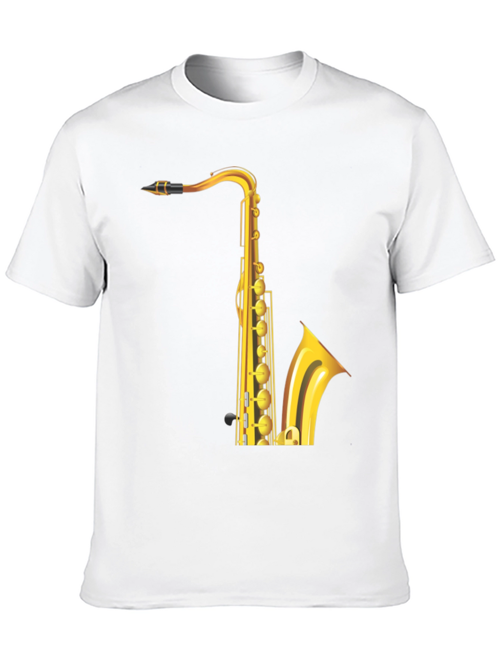 Saxophone Graphic Tee - Black Cotton Blend