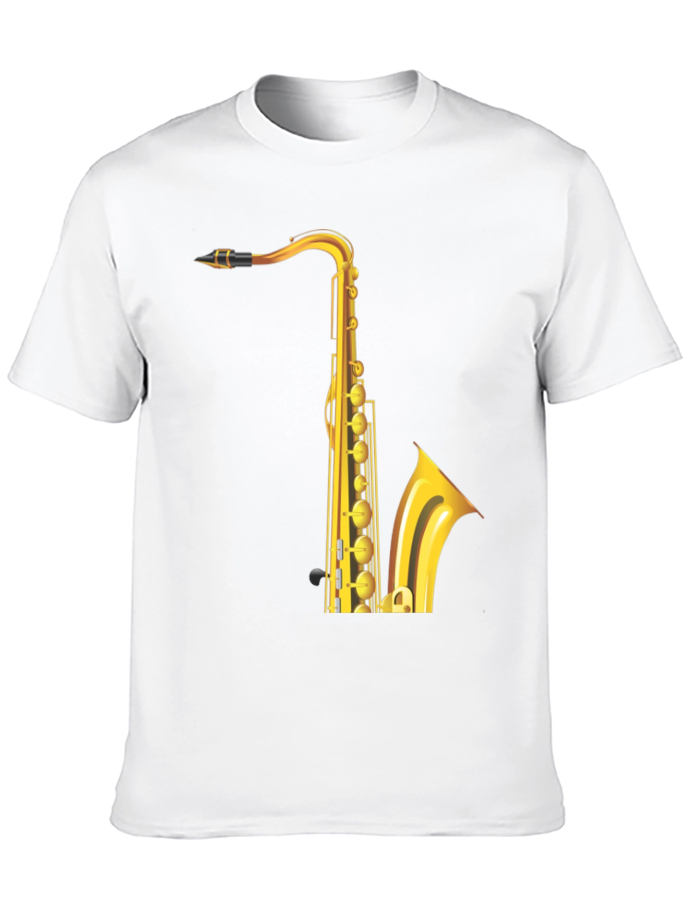 Saxophone Graphic Tee - Black Cotton Blend