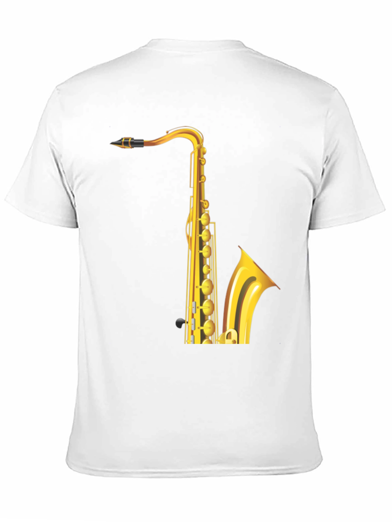 Saxophone Graphic Tee - Black Cotton Blend