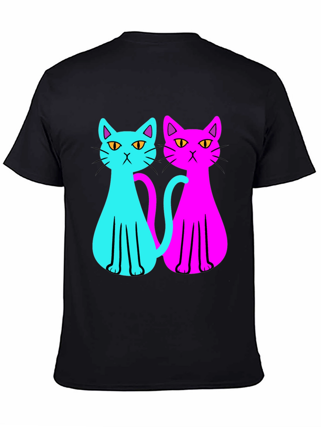 Cool Cat Tee: Neon Style