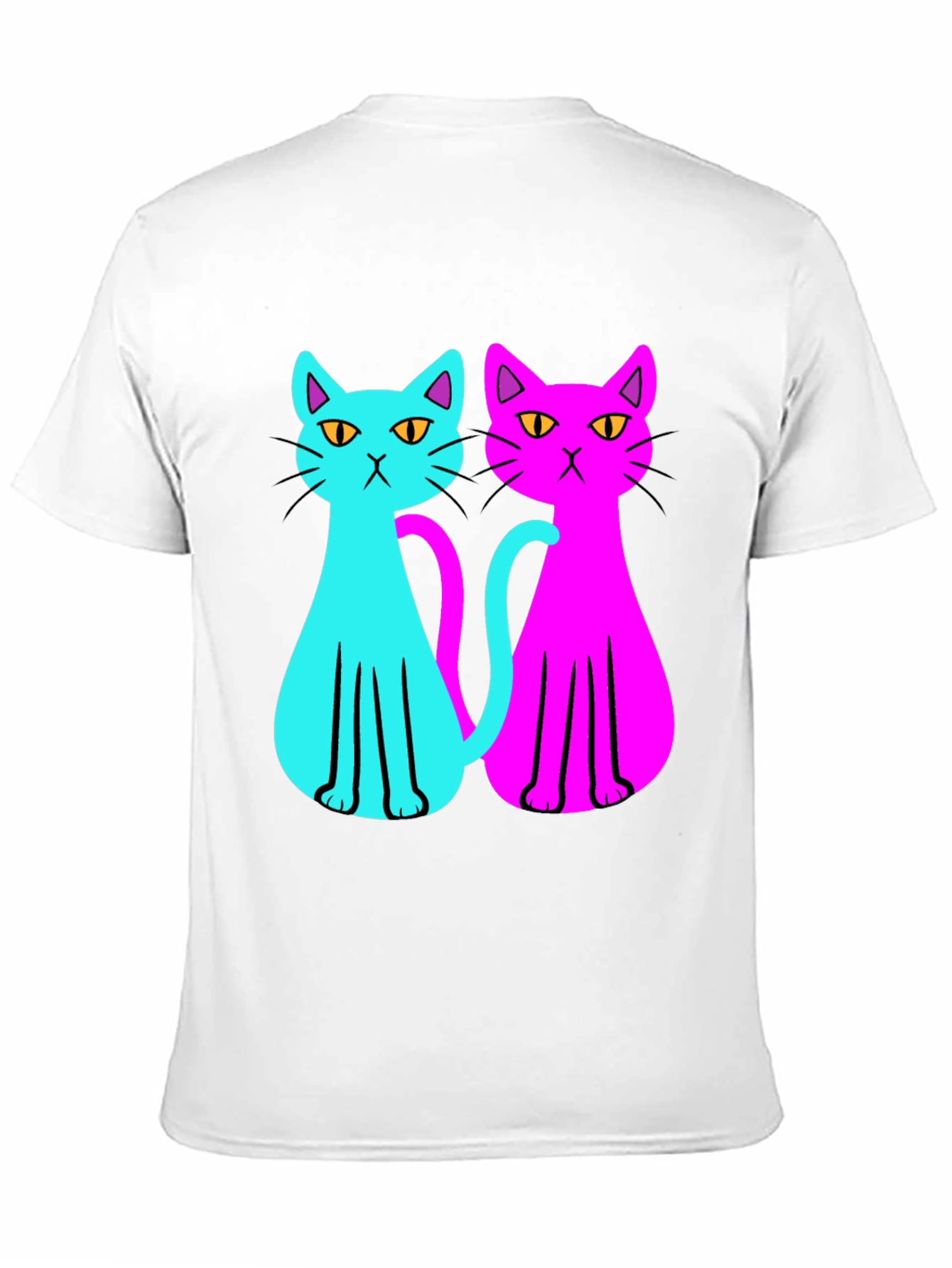 Cool Cat Tee: Neon Style