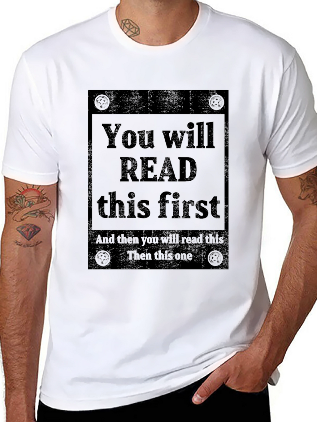 Read This First Graphic Tee - Unique Design
