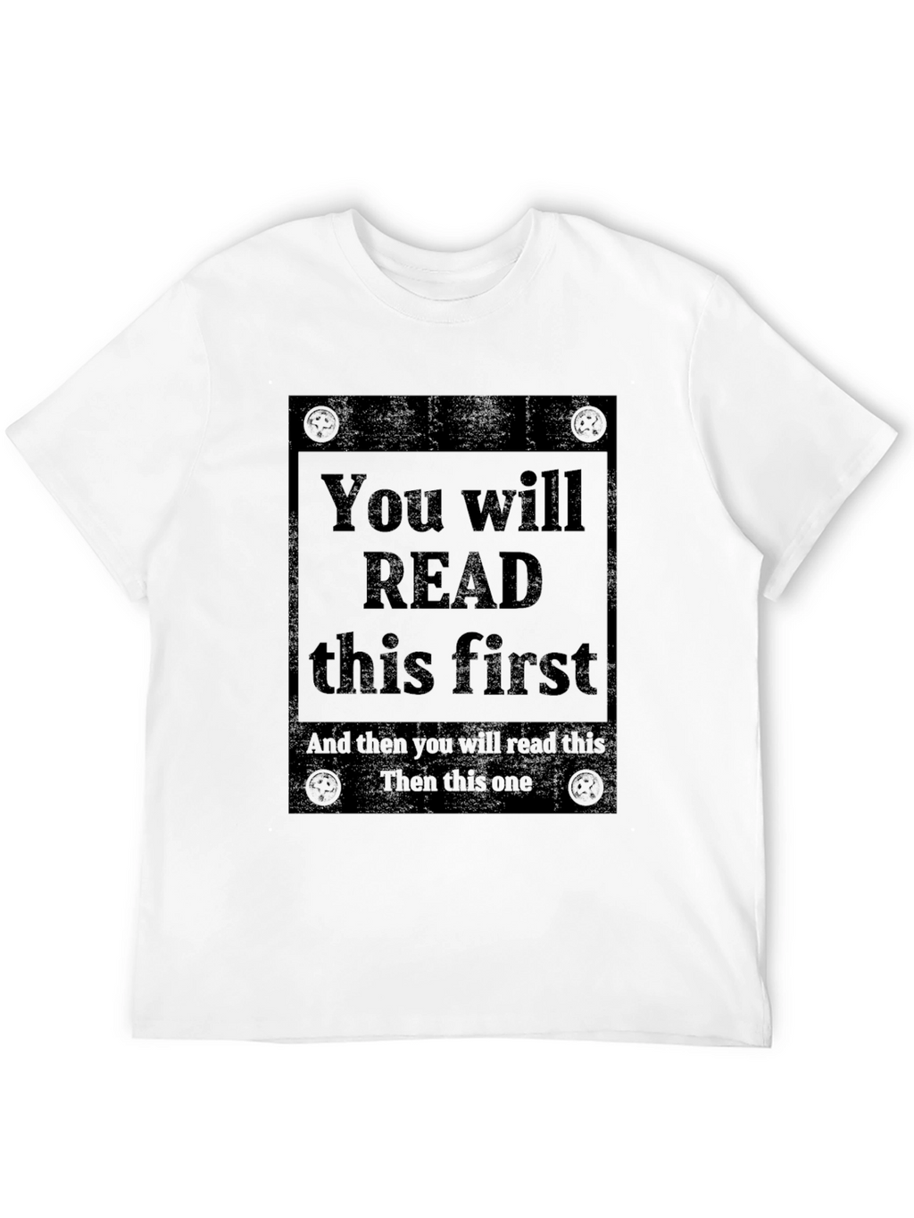 Read This First Graphic Tee - Unique Design