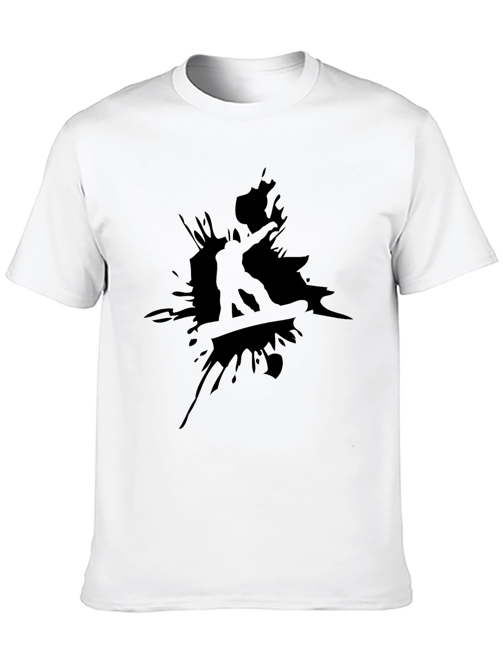 Black Snowboarder Graphic Tee - Cool Casual Style