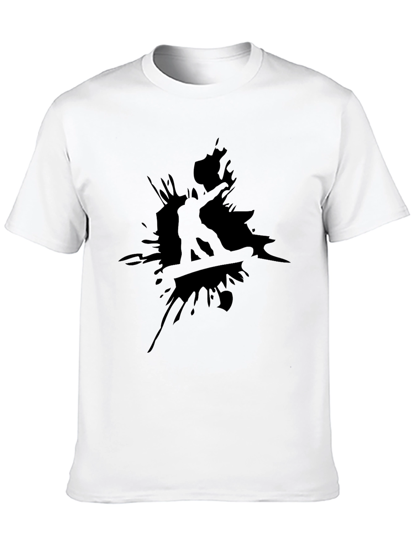 Black Snowboarder Graphic Tee - Cool Casual Style