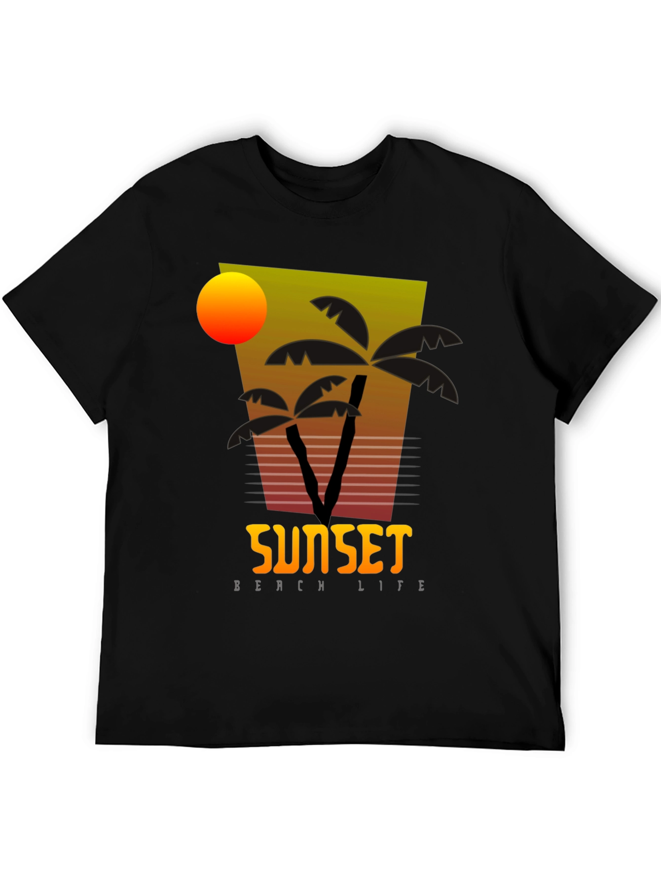 Sunset Beach Life Graphic T-Shirt