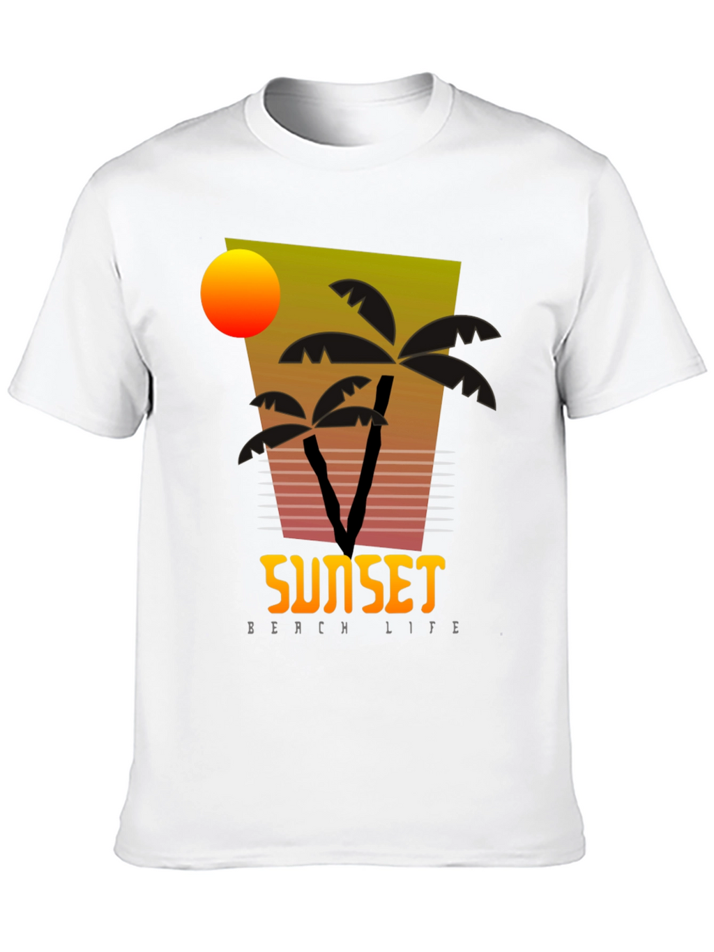 Sunset Beach Life Graphic T-Shirt