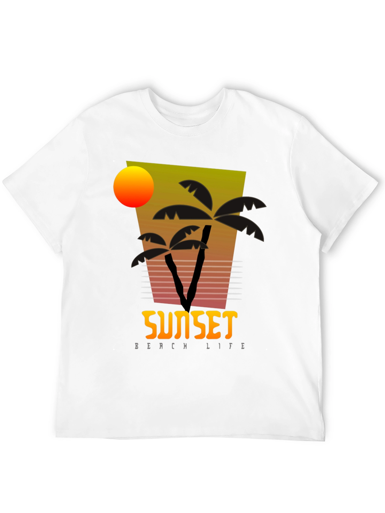 Sunset Beach Life Graphic T-Shirt