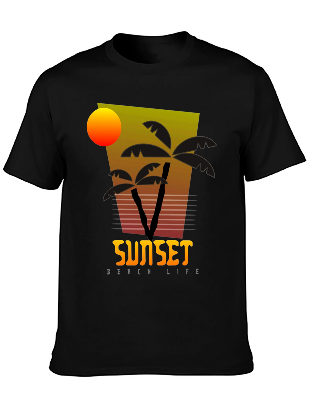 Sunset Beach Life Graphic T-Shirt