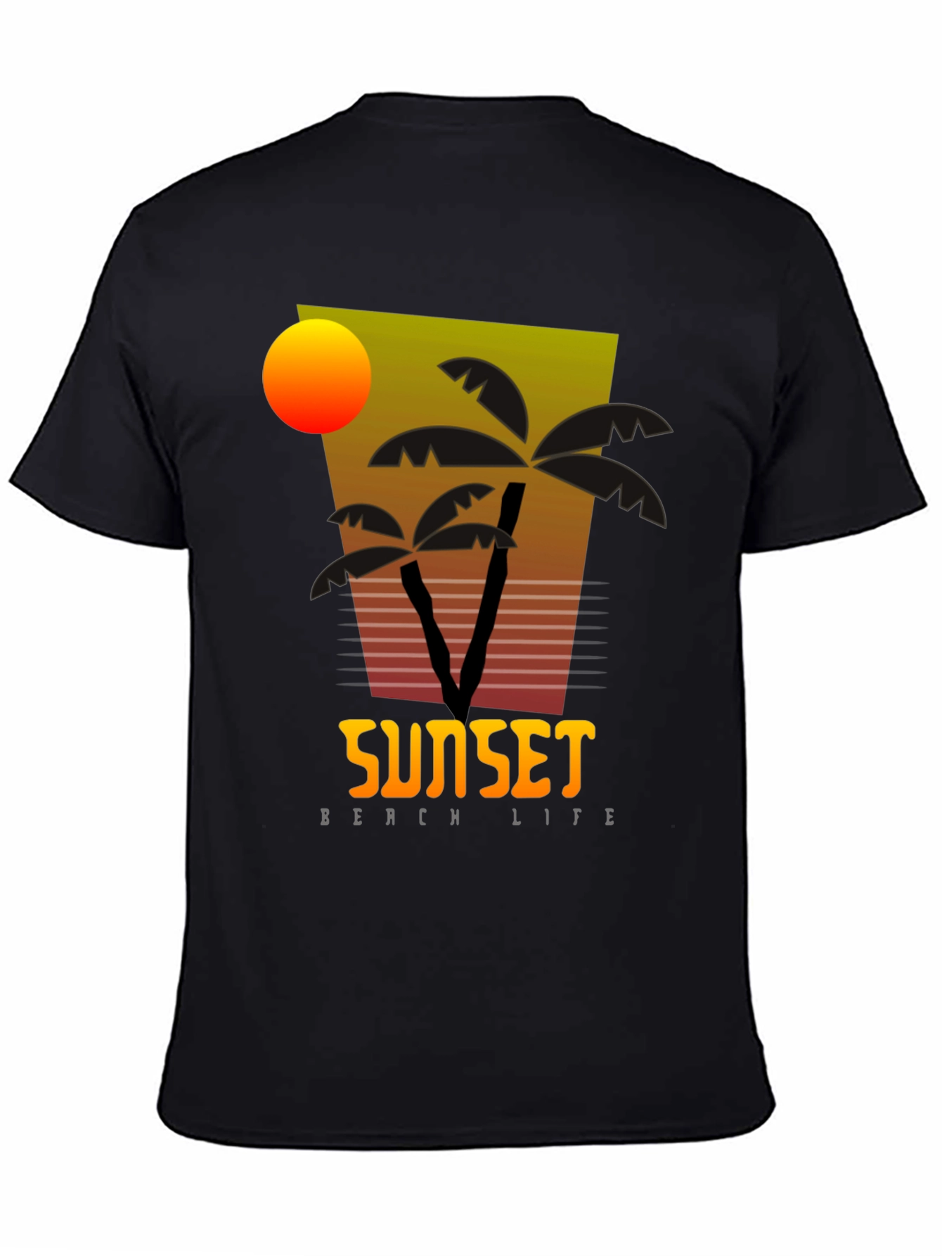 Sunset Beach Life Graphic T-Shirt