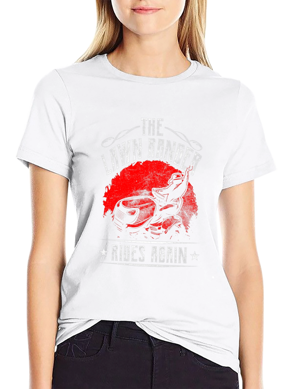 The Lawn Ranger Rides Again Black Graphic Tee