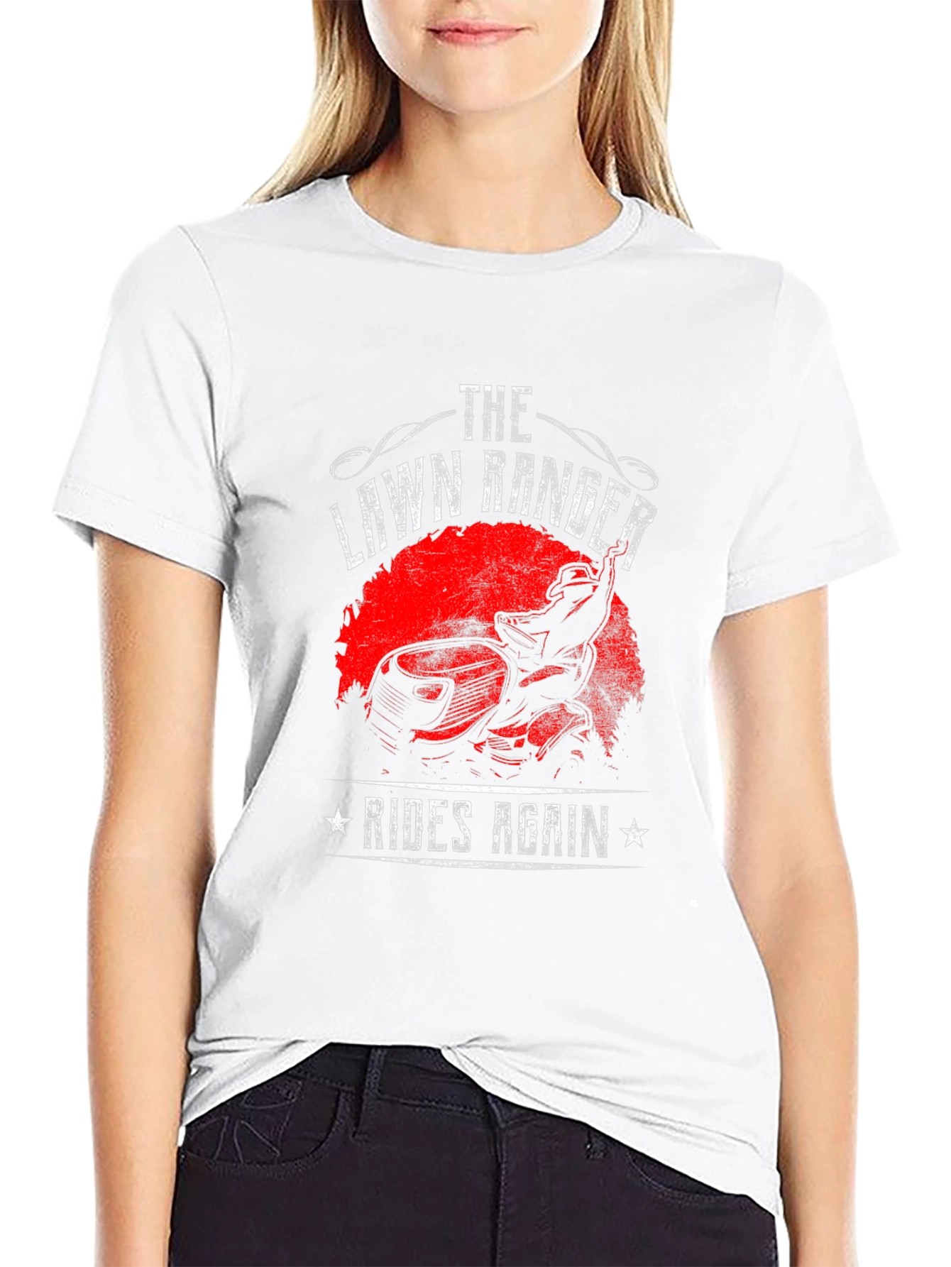 The Lawn Ranger Rides Again Black Graphic Tee