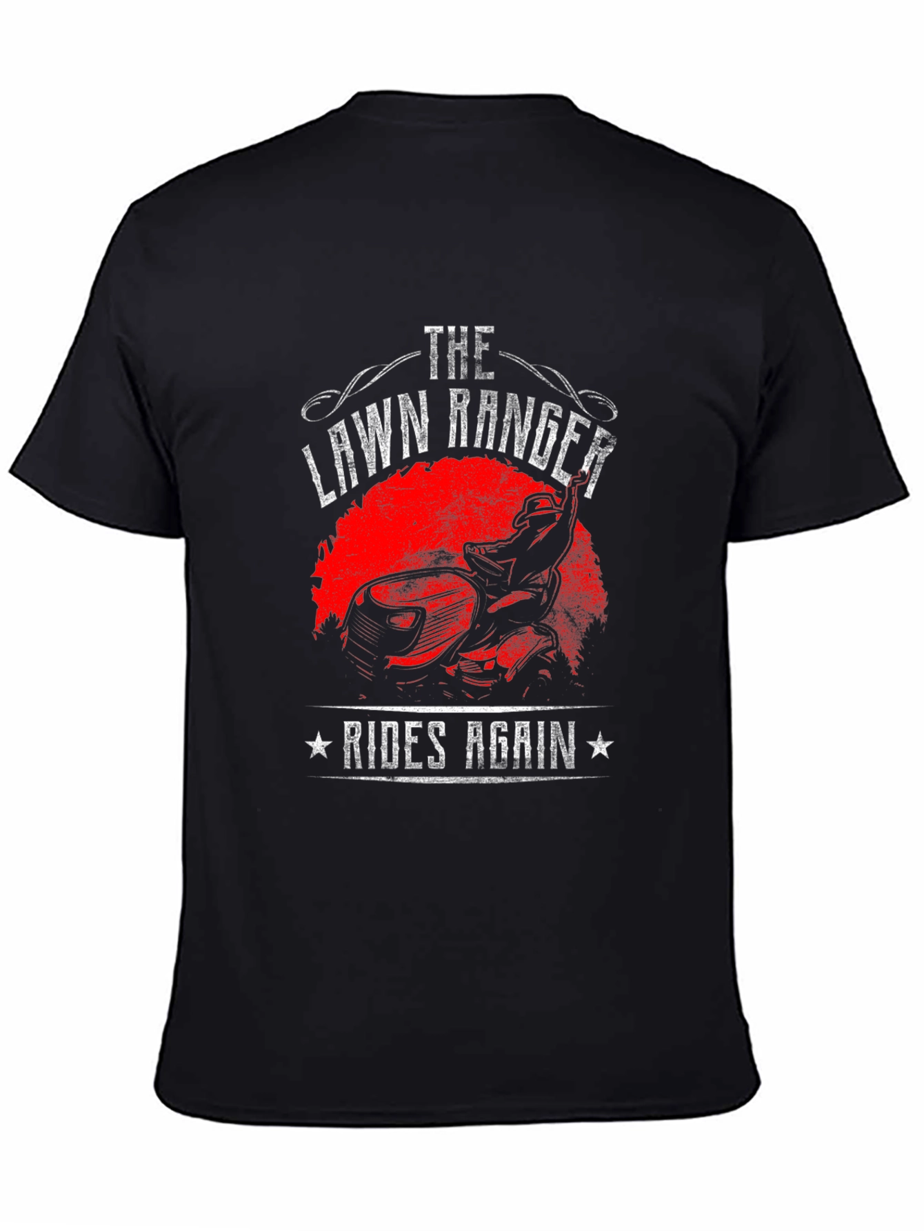 The Lawn Ranger Rides Again Black Graphic Tee