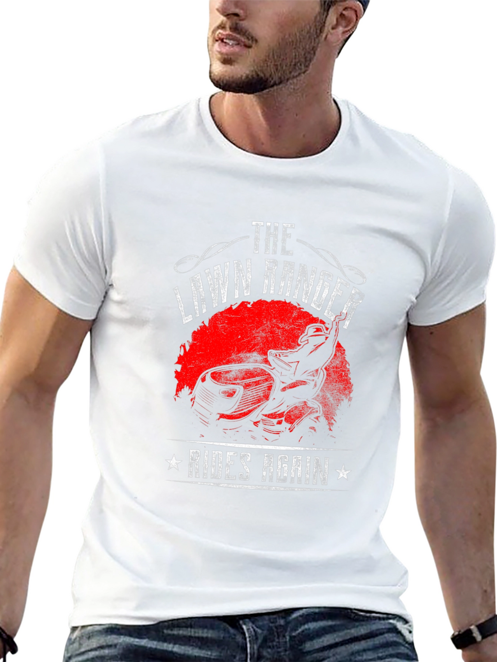 The Lawn Ranger Rides Again Black Graphic Tee