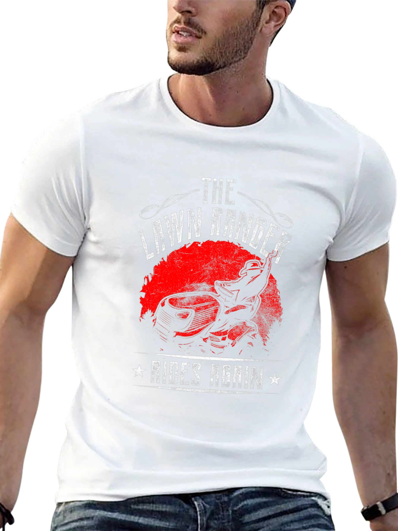 The Lawn Ranger Rides Again Black Graphic Tee