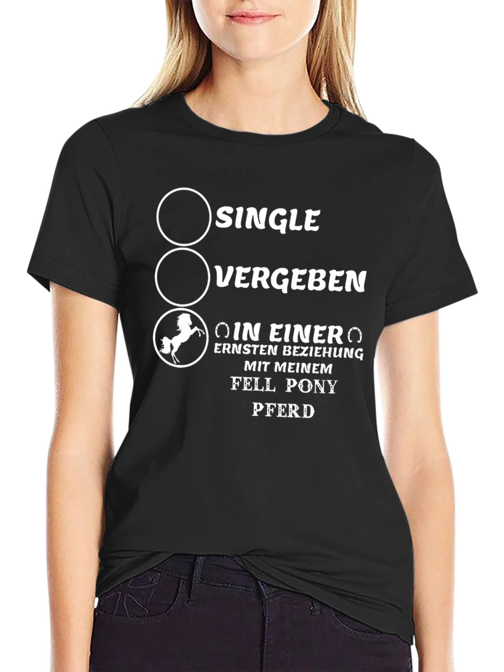 Single Vergeben Pferd T-Shirt