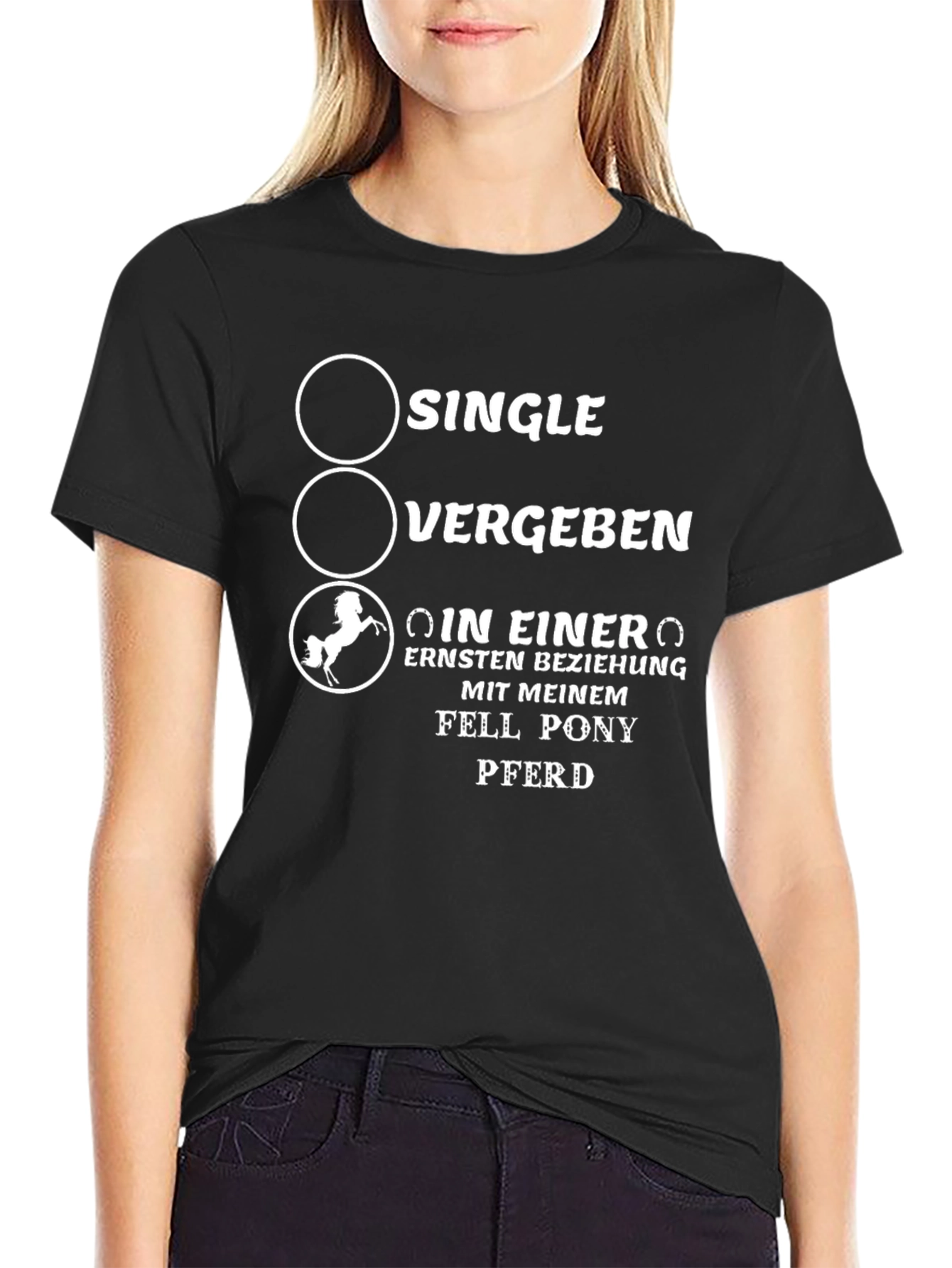 Single Vergeben Pferd T-Shirt