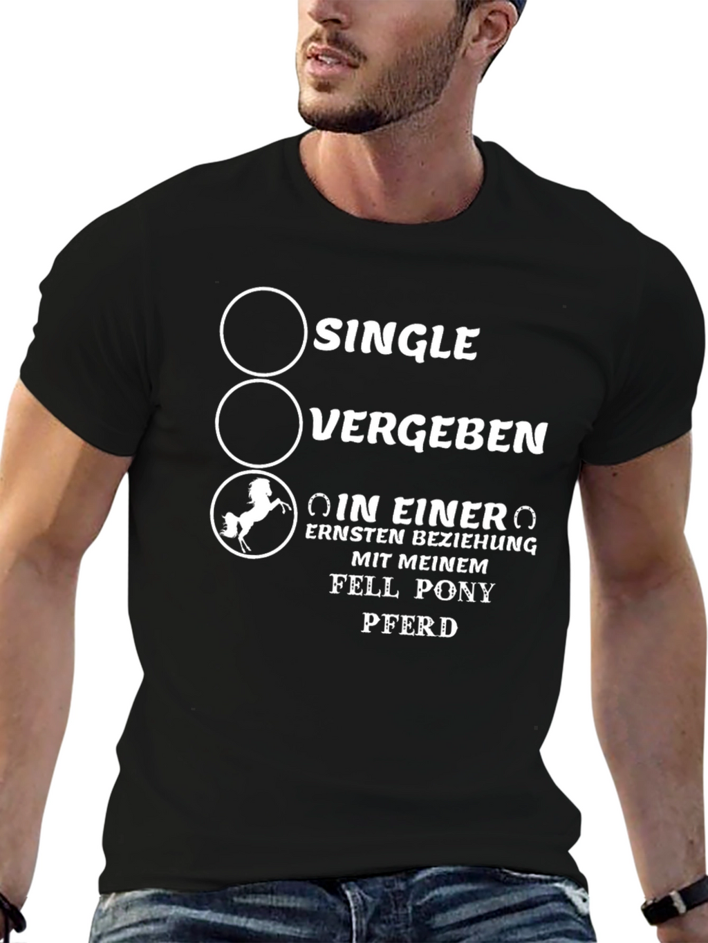 Single Vergeben Pferd T-Shirt