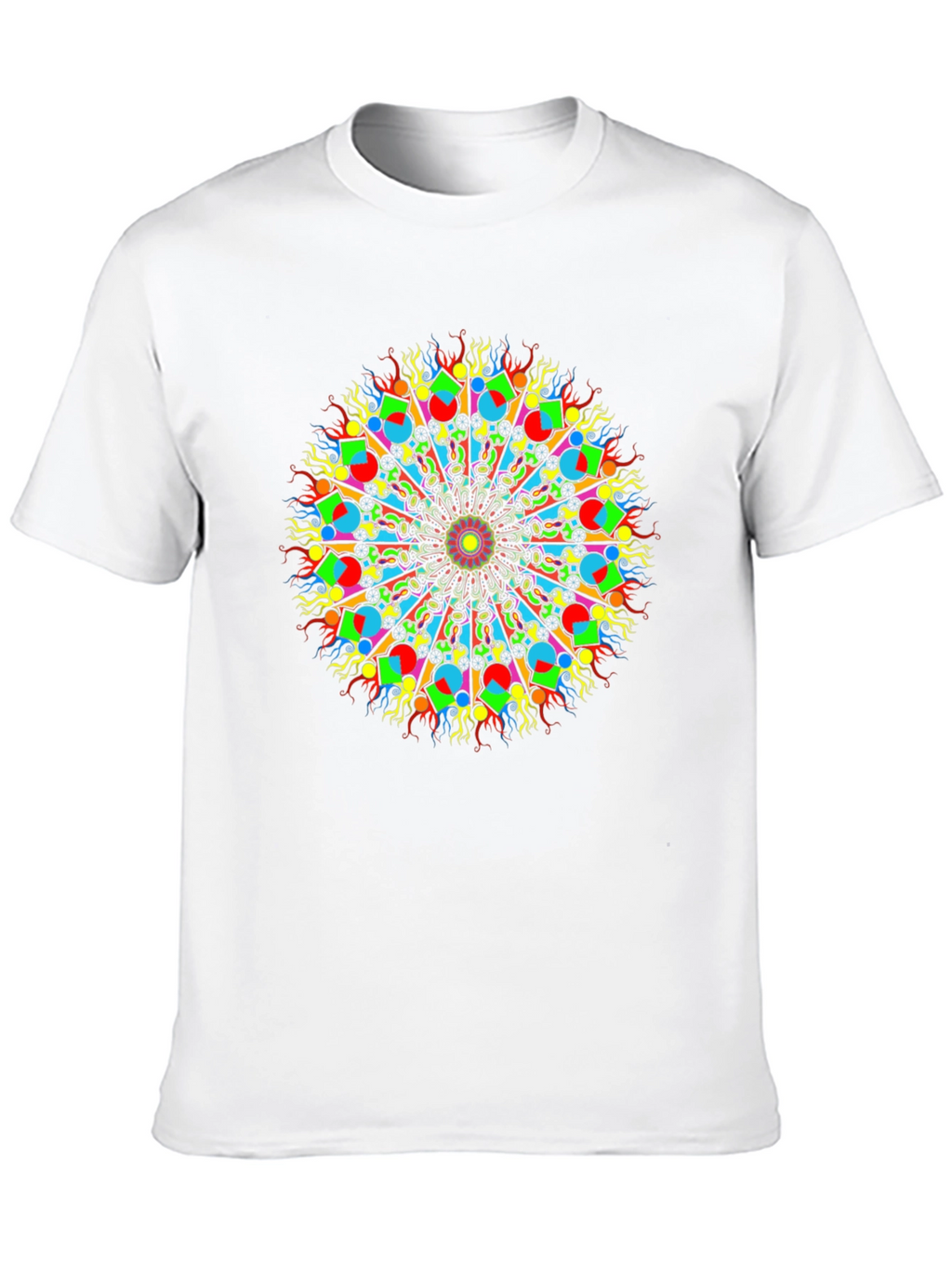 Psychedelic Mandala Graphic Tee - Bold Black T-Shirt