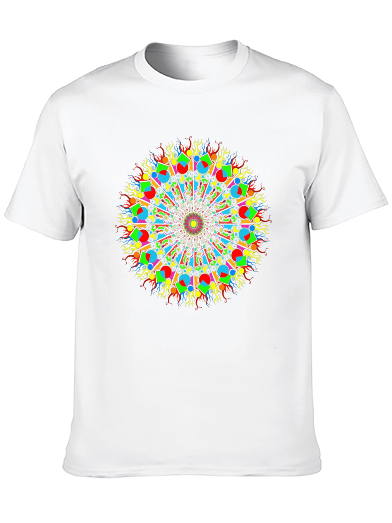 Psychedelic Mandala Graphic Tee - Bold Black T-Shirt