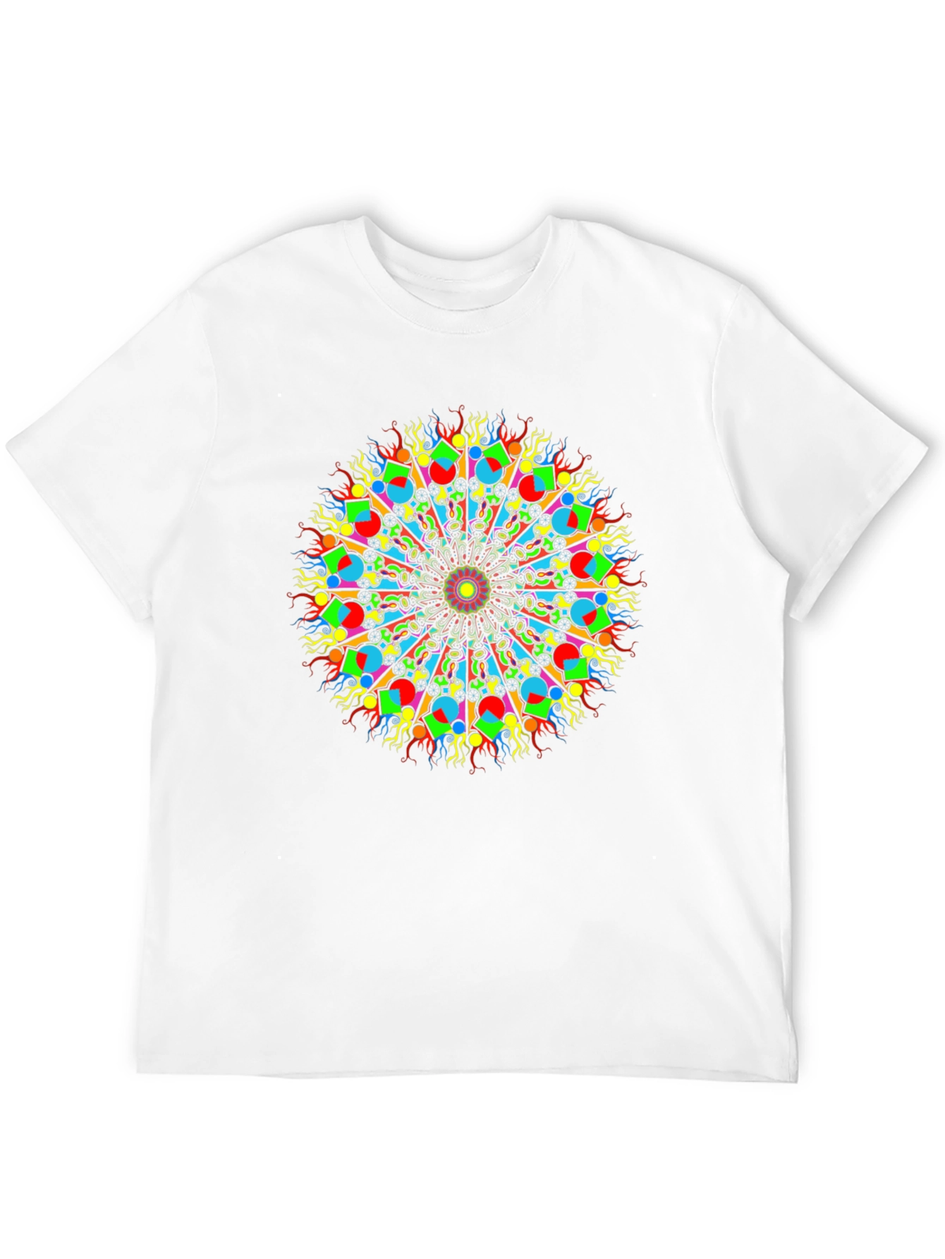 Psychedelic Mandala Graphic Tee - Bold Black T-Shirt