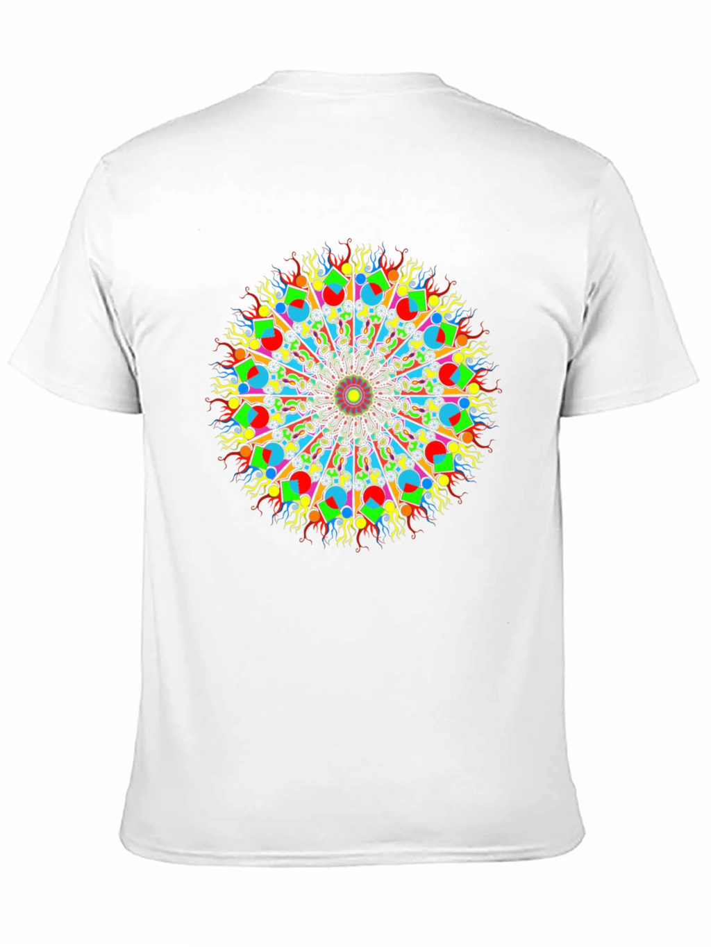 Psychedelic Mandala Graphic Tee - Bold Black T-Shirt