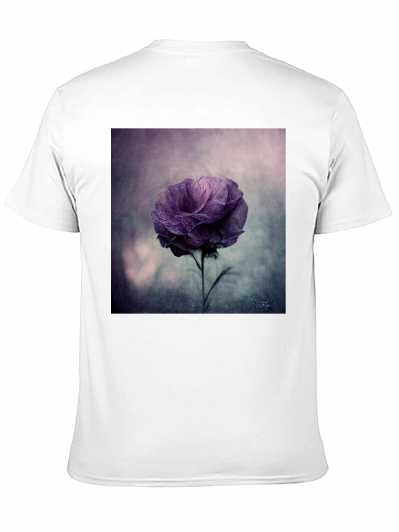 Floral Graphic Tee - Black Cotton Comfort