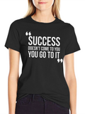 Motivational Success Quote Black T-Shirt