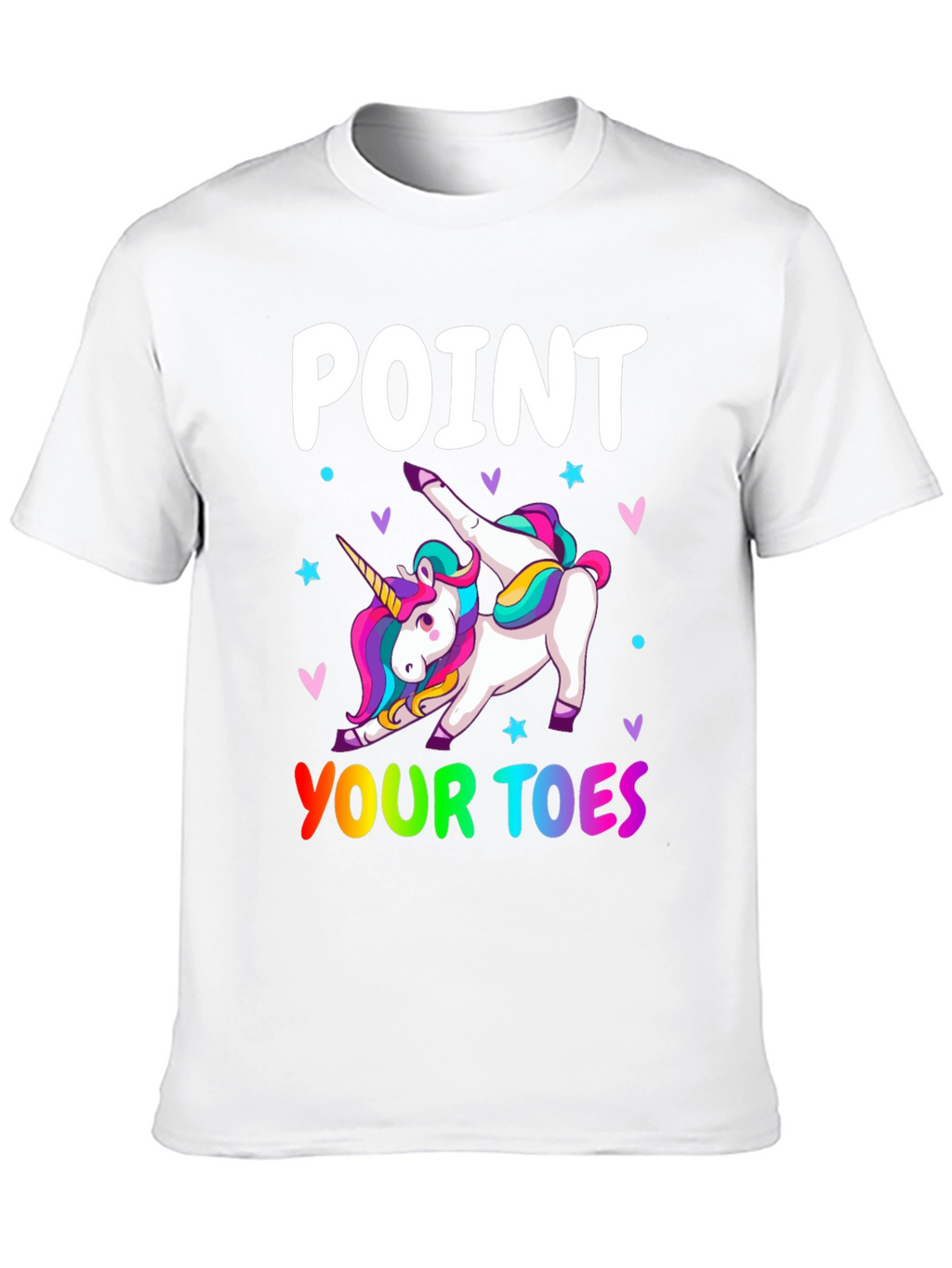Unicorn Point Your Toes Black T-Shirt