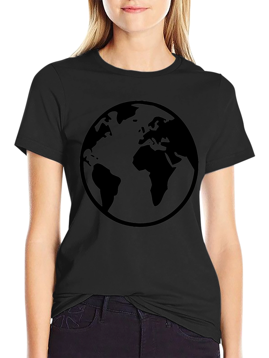 Globe Graphic Mens Black T-Shirt