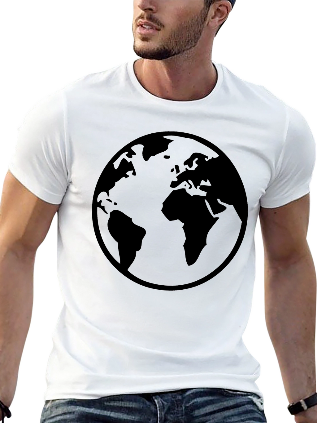 Globe Graphic Mens Black T-Shirt