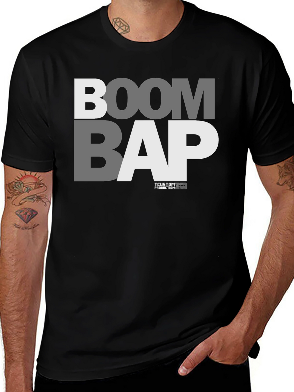 Boom Bap Graphic Tee - Black Hip Hop T-Shirt