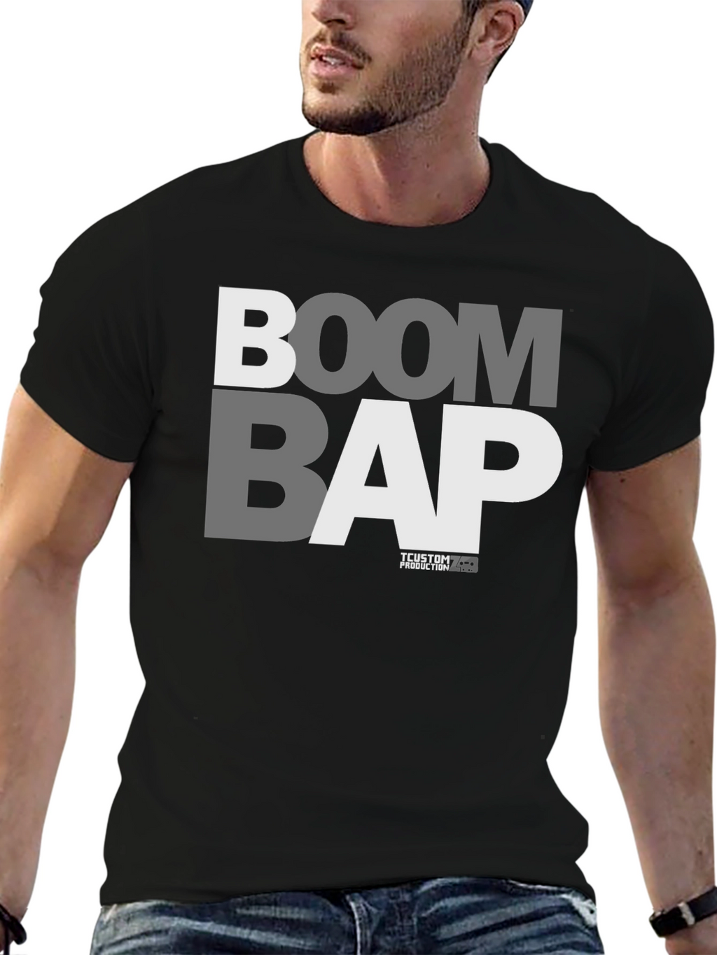 Boom Bap Graphic Tee - Black Hip Hop T-Shirt